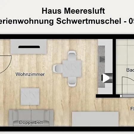 Haus Meeresluft Schwertmuschel Apartmán