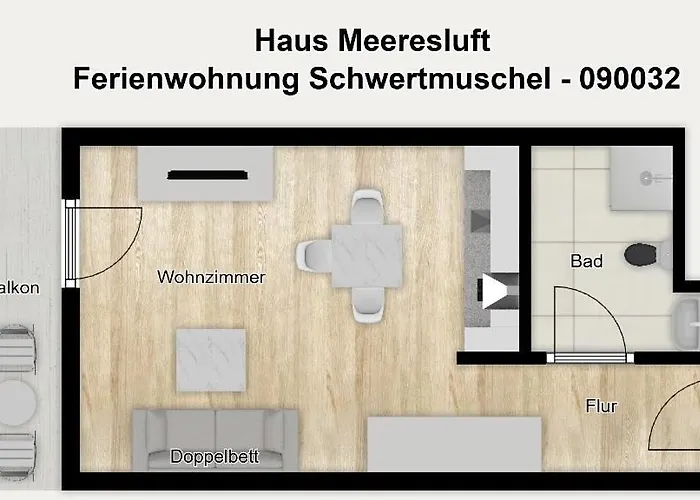 Haus Meeresluft Schwertmuschel Apartman